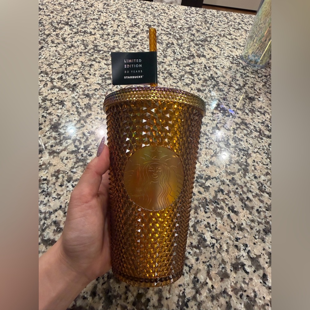 Starbucks Amber Iridescent Studded Tumbler with Straw